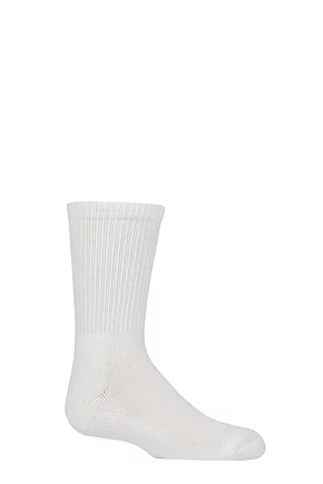 Boys and Girls 1 Pair SOCKSHOP Bamboo Sports Socks Cushioned with Comfort Cuff and Smooth Toe Seams