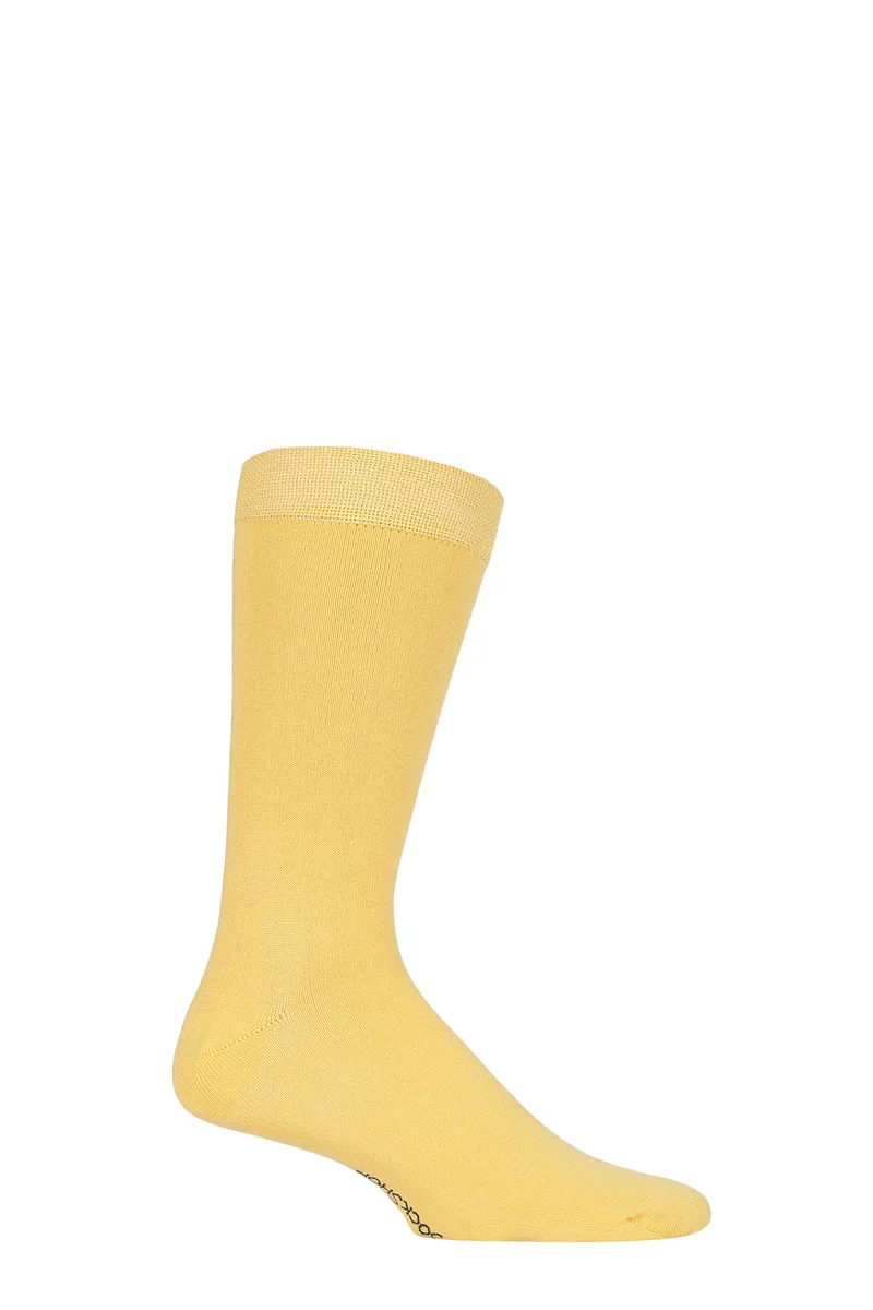 Mens 1 Pair Lazy Panda Colour Burst Bamboo Socks with Smooth Toe Seams Hello Sunshine 12-14
