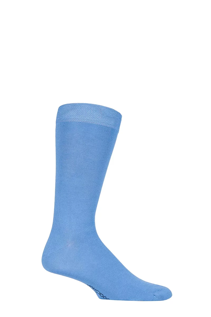 Mens 1 Pair Lazy Panda Colour Burst Bamboo Socks with Smooth Toe Seams Mr Blue Sky 6-11 1pr