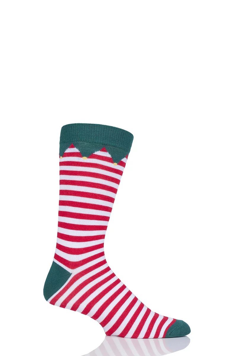 Mens and Women's SOCKSHOP 1 Pair Lazy Panda Bamboo Fun & Novelty Socks Santa's Elf 4-8 Ladies